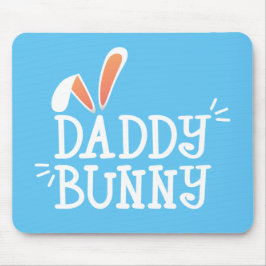 Eenvoudige pap Bunny Easter Typografie | Mousepad Muismat