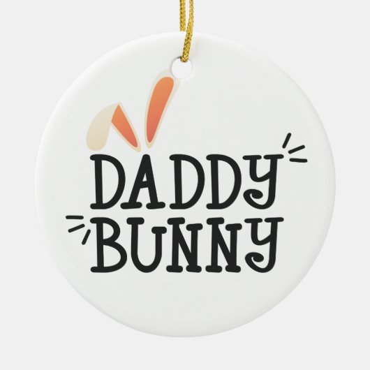Eenvoudige pap Bunny Easter Typografie | ORNAMENT (Voorkant)