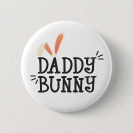 Eenvoudige pap Bunny Easter Typografie | Pin-Butto Ronde Button 5,7 Cm