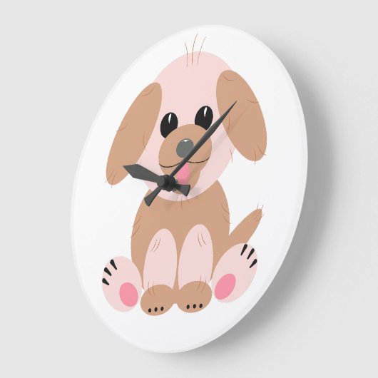 Eenvoudige pap van de Cartoon van de Puppy Dog Grote Klok (Hoek)