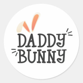 Eenvoudige papa konijn Pasen Typograaf | Sticker S