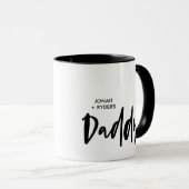 Eenvoudige Papa Lettering Kinder namen Mok (Voorkant rechts)