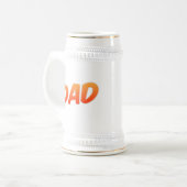 Eenvoudige papa Sinaasappel en witte grote bierste Bierpul (Voorkant links)