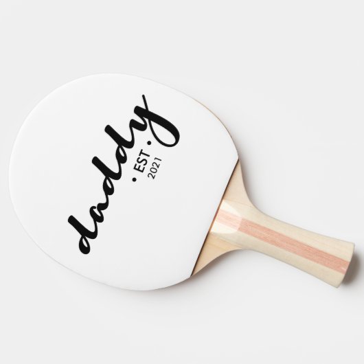 Eenvoudige papa Vastgesteld jaar Custom Tafeltennisbatje (Zijkant)