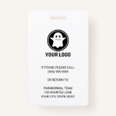 Eenvoudige paranormale onderzoeker Foto ID Tag Badge (Achterkant)