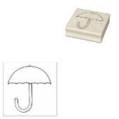 Eenvoudige paraplu-omtrek, rubberen stempels (Gestempeld)