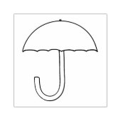 Eenvoudige paraplu-omtrek, rubberen stempels (Afrduk)