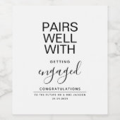 Eenvoudige Paren Goed Met Gepersonaliseerd Wijn Etiket (Enkel label)