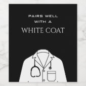 Eenvoudige paren goed met witte jas ceremonie wijn etiket (Enkel label)