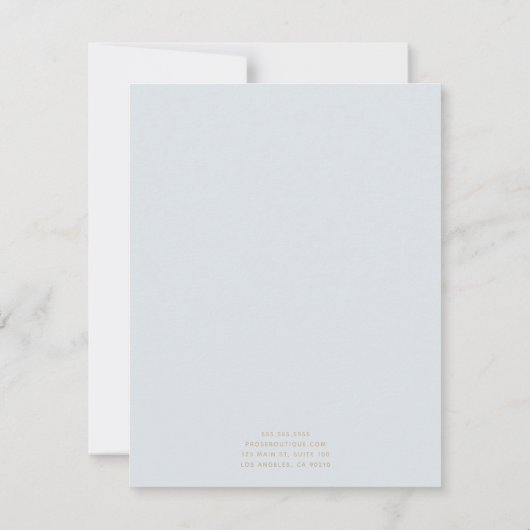 Eenvoudige Parijse boetiek Dank u kaart Opmerking (Achterkant)