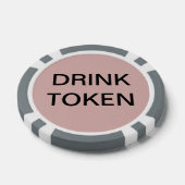 Eenvoudige Pas getrouwd Bruiloft Drink Token Dusty (Enkel)
