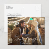 Eenvoudige Pas getrouwd kerstfeestdag Briefkaart (Voorkant / Achterkant)