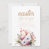 Eenvoudige Pasen Dinner Invitation Sjabloon Kaart (Voorkant)
