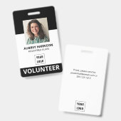 Eenvoudige pasfoto badge (Voor- en achterkant)