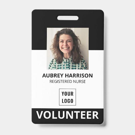 Eenvoudige pasfoto badge (Voorzijde)