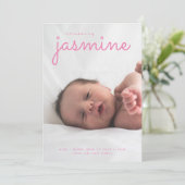 eenvoudige pasgeboren fotocollage geboorteaankondi aankondiging (Staand voorkant)