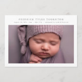 Eenvoudige pasgeborene foto collage geboorte aanko aankondiging (Voorkant)