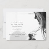 Eenvoudige pasgeborene foto collage geboorte aanko aankondiging (Achterkant)