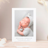 Eenvoudige pasgeborene foto collage geboorte aanko aankondiging