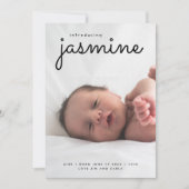 Eenvoudige pasgeborene foto collage geboorte aanko aankondiging (Voorkant)