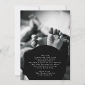 Eenvoudige pasgeborene foto collage geboorte aanko aankondiging (Achterkant)