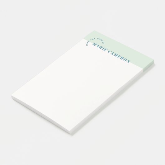 Eenvoudige pasta Colorblock Post-it Notes - groen (Schuin)