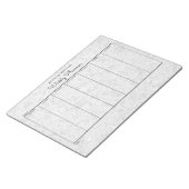 Eenvoudige pasteelgrijze weekblad notitieblok (Schuin)