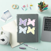 Eenvoudige pasteelkleuren minimalistische vlinders sticker (iPad Cover)