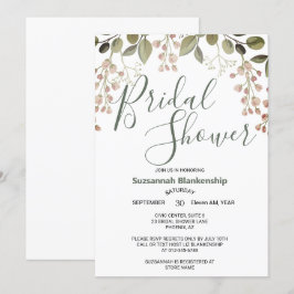 Eenvoudige Pastel Bloemen Top Border Vrijgezellenf Kaart