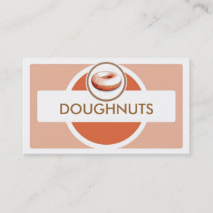 Eenvoudige pastel donut visitekaartjes