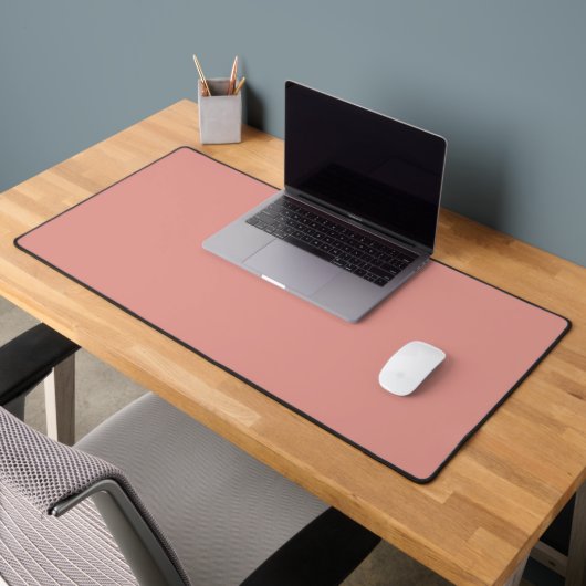 Eenvoudige pastel flamingo roze kleur bureaumat (Kantoor 2)