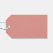 Eenvoudige pastel flamingo roze kleur cadeaulabel (Achterkant Horizontaal)