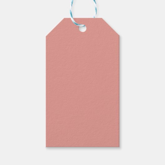 Eenvoudige pastel flamingo roze kleur cadeaulabel (Voorkant)