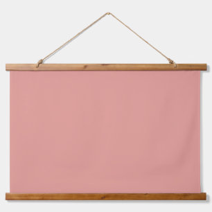 Eenvoudige pastel flamingo roze kleur hangend wandkleed
