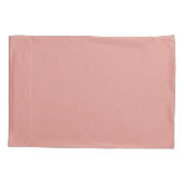 Eenvoudige pastel flamingo roze kleur kussensloop (Achterkant-Links)