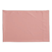 Eenvoudige pastel flamingo roze kleur kussensloop (Achterkant-Rechts)