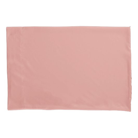 Eenvoudige pastel flamingo roze kleur kussensloop (Voorkant-Links)
