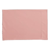 Eenvoudige pastel flamingo roze kleur kussensloop (Voorkant-Rechts)