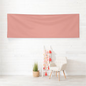 Eenvoudige pastel flamingo roze kleur spandoek (Insitu)