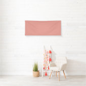 Eenvoudige pastel flamingo roze kleur spandoek (Insitu)