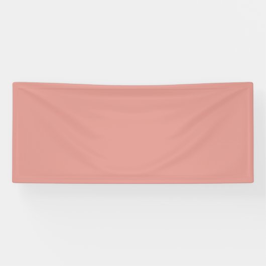 Eenvoudige pastel flamingo roze kleur spandoek (Horizontaal)