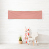 Eenvoudige pastel flamingo roze kleur spandoek (Insitu)