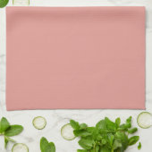 Eenvoudige pastel flamingo roze kleur theedoek (Gevouwen)