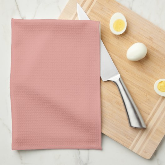 Eenvoudige pastel flamingo roze kleur theedoek (Quarter Fold)