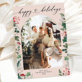 Eenvoudige Pastel Foto Vakantiekaart met Bericht  Feestdagenkaart