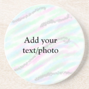 Eenvoudige pastel glinsterende kleurrijke voeg je  zandsteen onderzetter