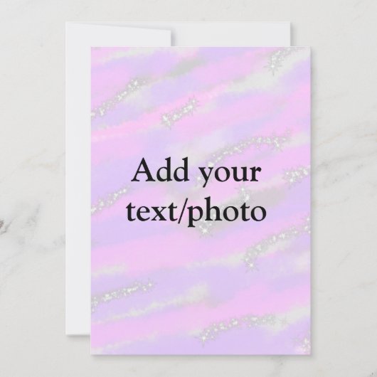 Eenvoudige pastel glitters kleurrijke voeg uw teks kaart (Voorkant)
