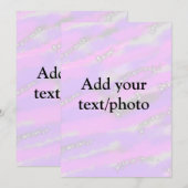 Eenvoudige pastel glitters kleurrijke voeg uw teks kaart (Voorkant / Achterkant)