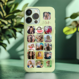 Eenvoudige Pastel Green 16 Foto Keepsake iPhone 16 Pro Max Hoesje