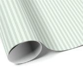 Eenvoudige Pastel Green Pinstripes Cadeaupapier (Rol Hoek)
